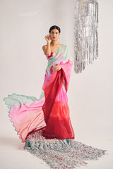 ERIS OMBRE TYE AND DYE SAREE WITH CORSET BLOUSE