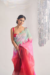 ERIS OMBRE TYE AND DYE SAREE WITH CORSET BLOUSE