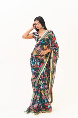 VANESSA SAREE- DARK GREEN