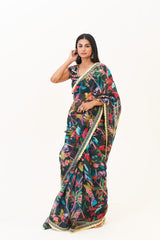 VANESSA SAREE- DARK GREEN