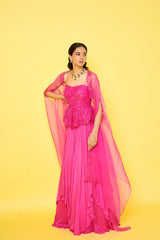 ELIZABETH LEHENGA SET - PINK