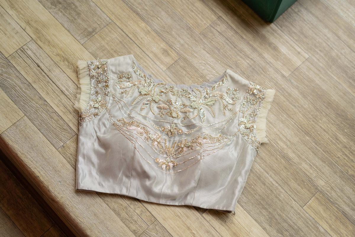 Silver Embroidery Blouse