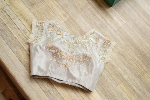 Silver Embroidery Blouse