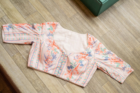 Peach Floral Blouse