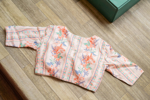 Peach Floral Blouse