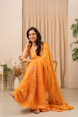 Nihira Saree - Tangerine