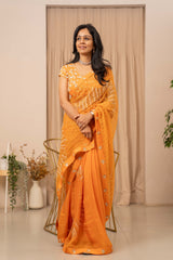 Nihira Saree - Tangerine