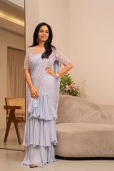 DIANA DRAPE SAREE - Lilac