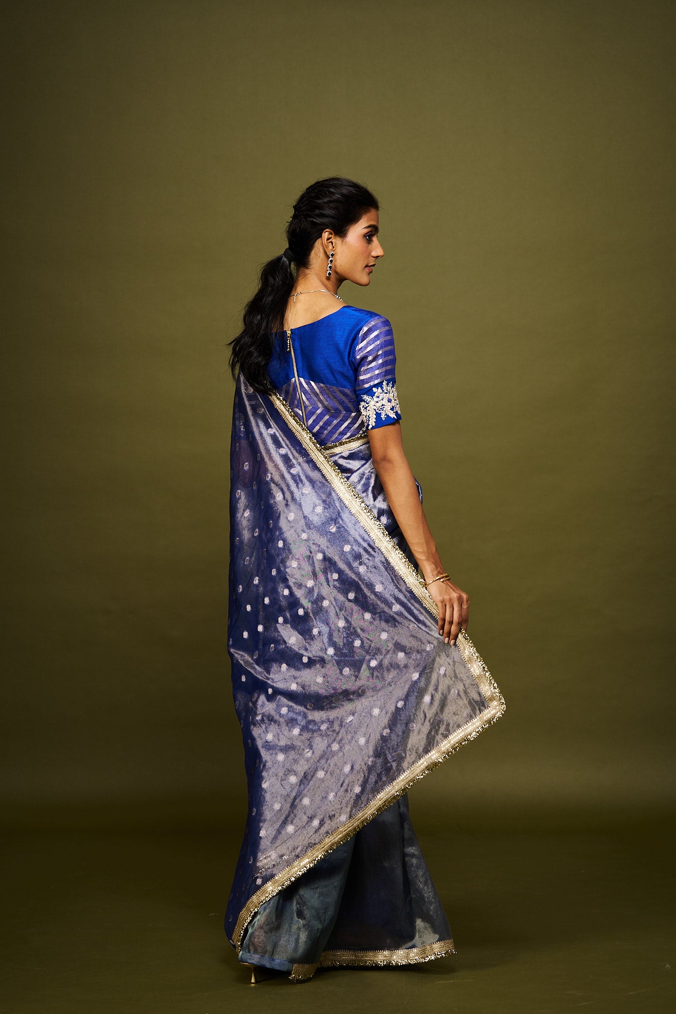 Jwala saree set - Royal blue