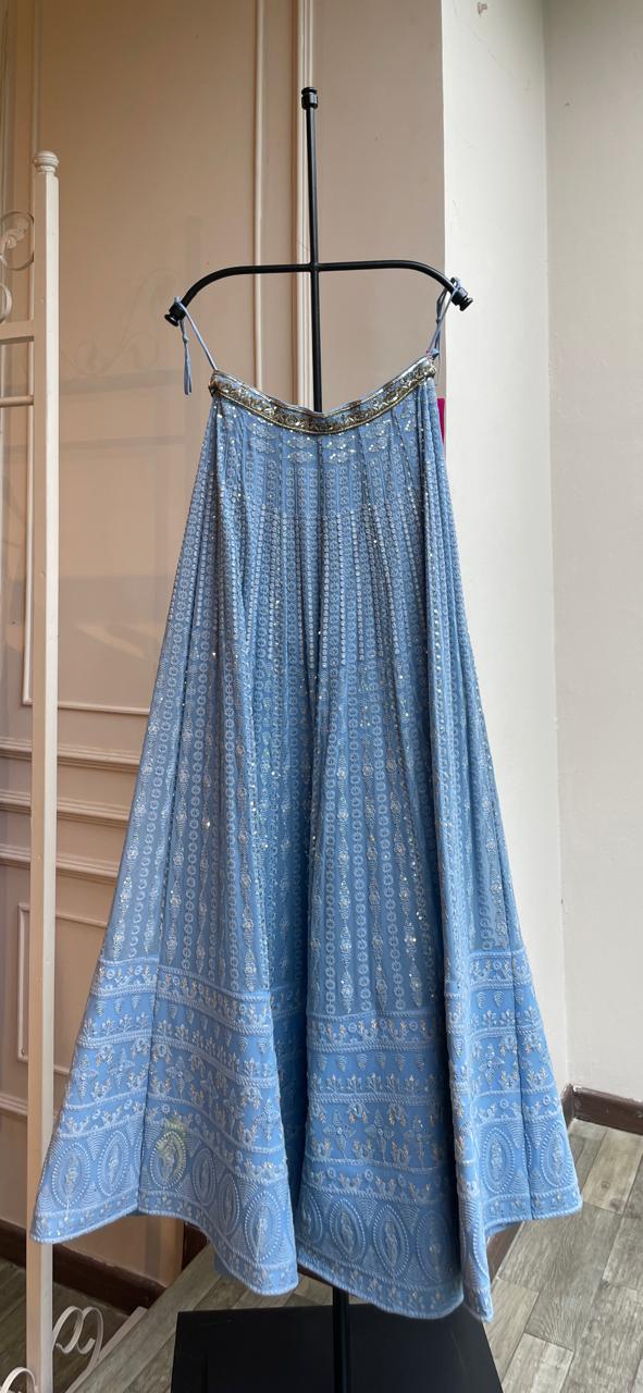 Lavender Blue Lehenga