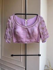 DS-Lavender Hand Embroidered Blouse