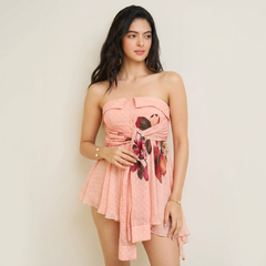 Aira Short Top- Peach