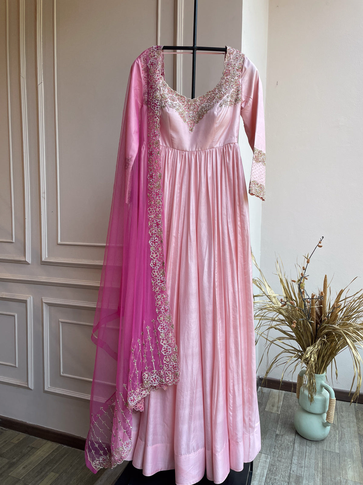 Light Pink Anarkali With Dupatta