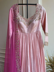 Light Pink Anarkali With Dupatta