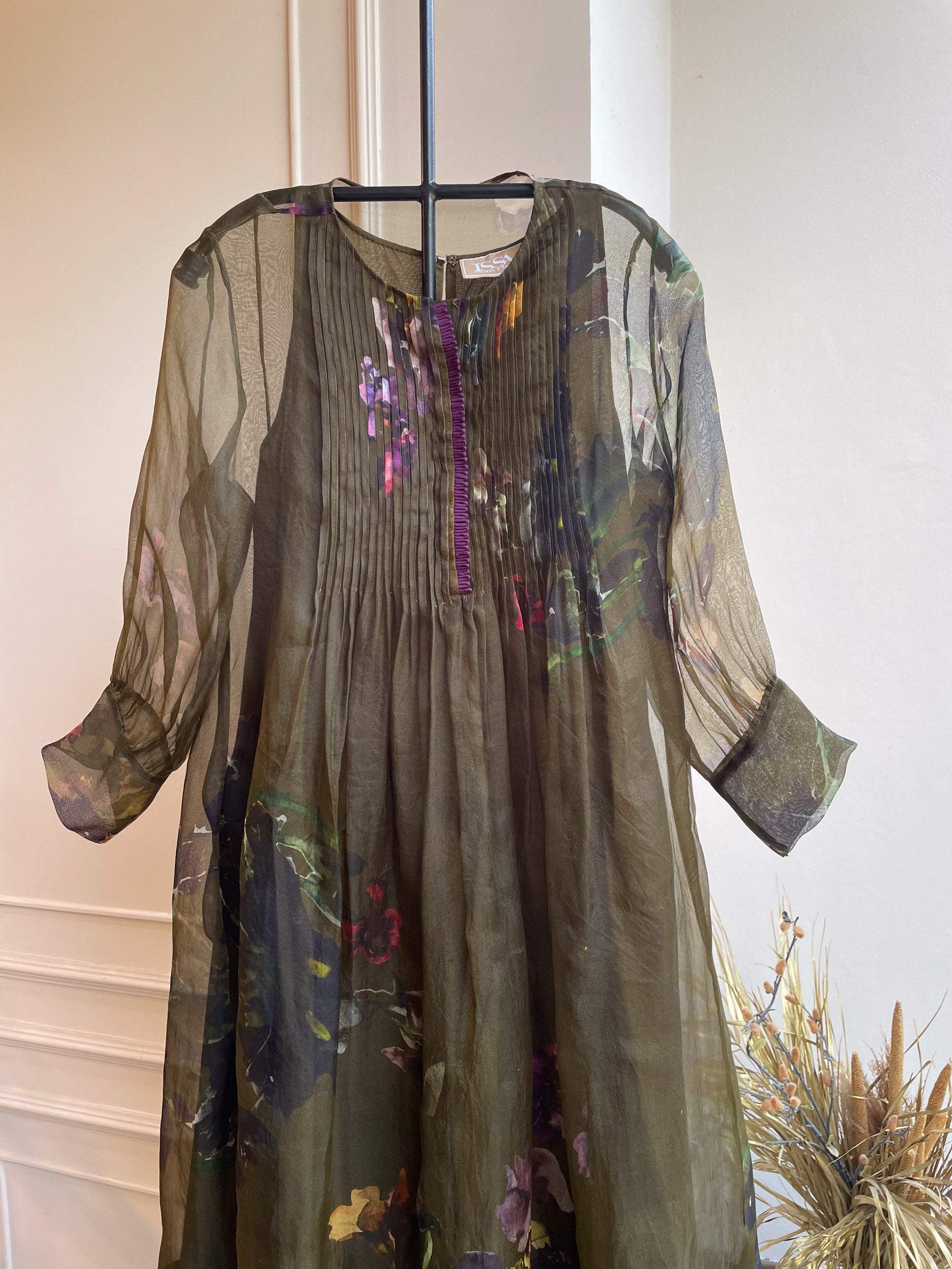 Luna Kurtha set – Olive green