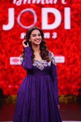 Mahira Amethyst Purple Anarkali | Meenakshi Chaudhary