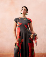 Miorah Dress- Charcoal Brown