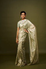 Prachi saree set - Mint green