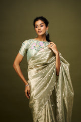 Prachi saree set - Mint green