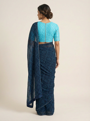 Vania Saree Set- Blue
