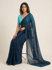 Vania Saree Set- Blue