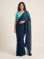 Vania Saree Set- Blue