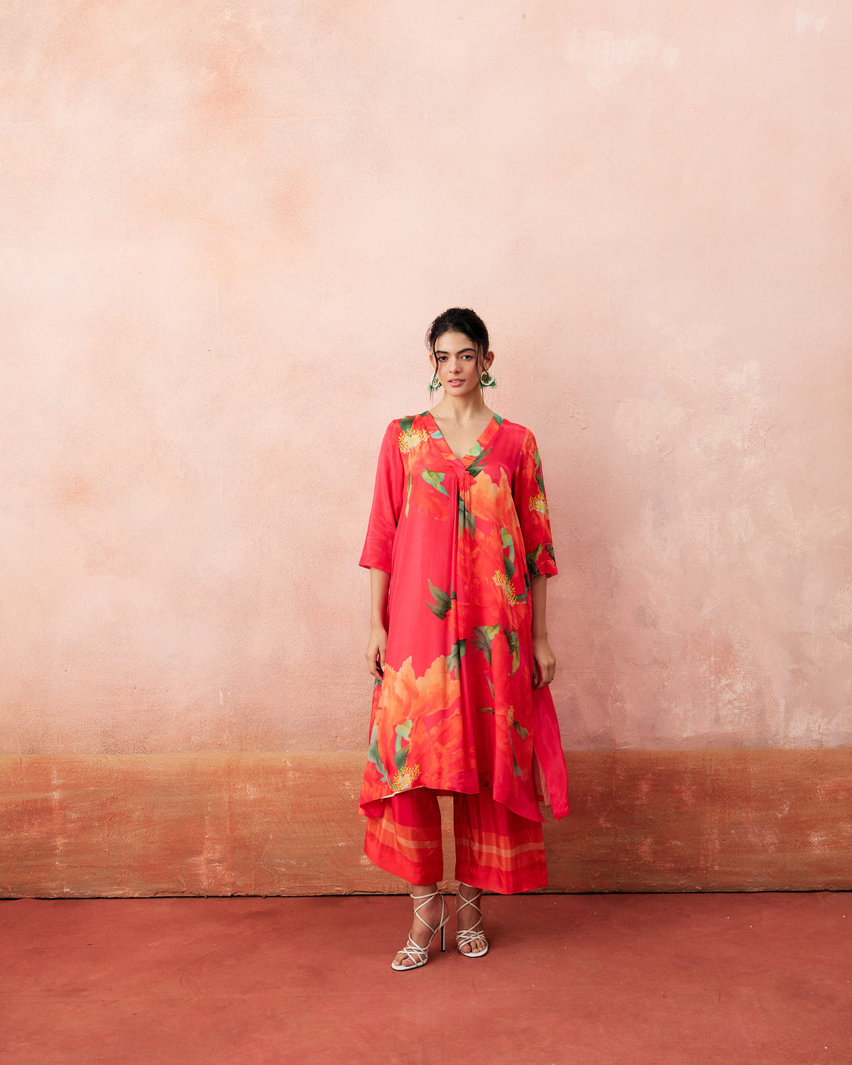 Rita Kurtha Set- Peony Pink