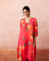Rita Kurtha Set- Peony Pink