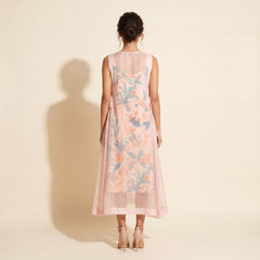 Sofia Organza Dress- Peach