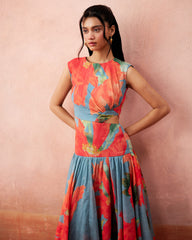 Rua Dress- Bluish Grey