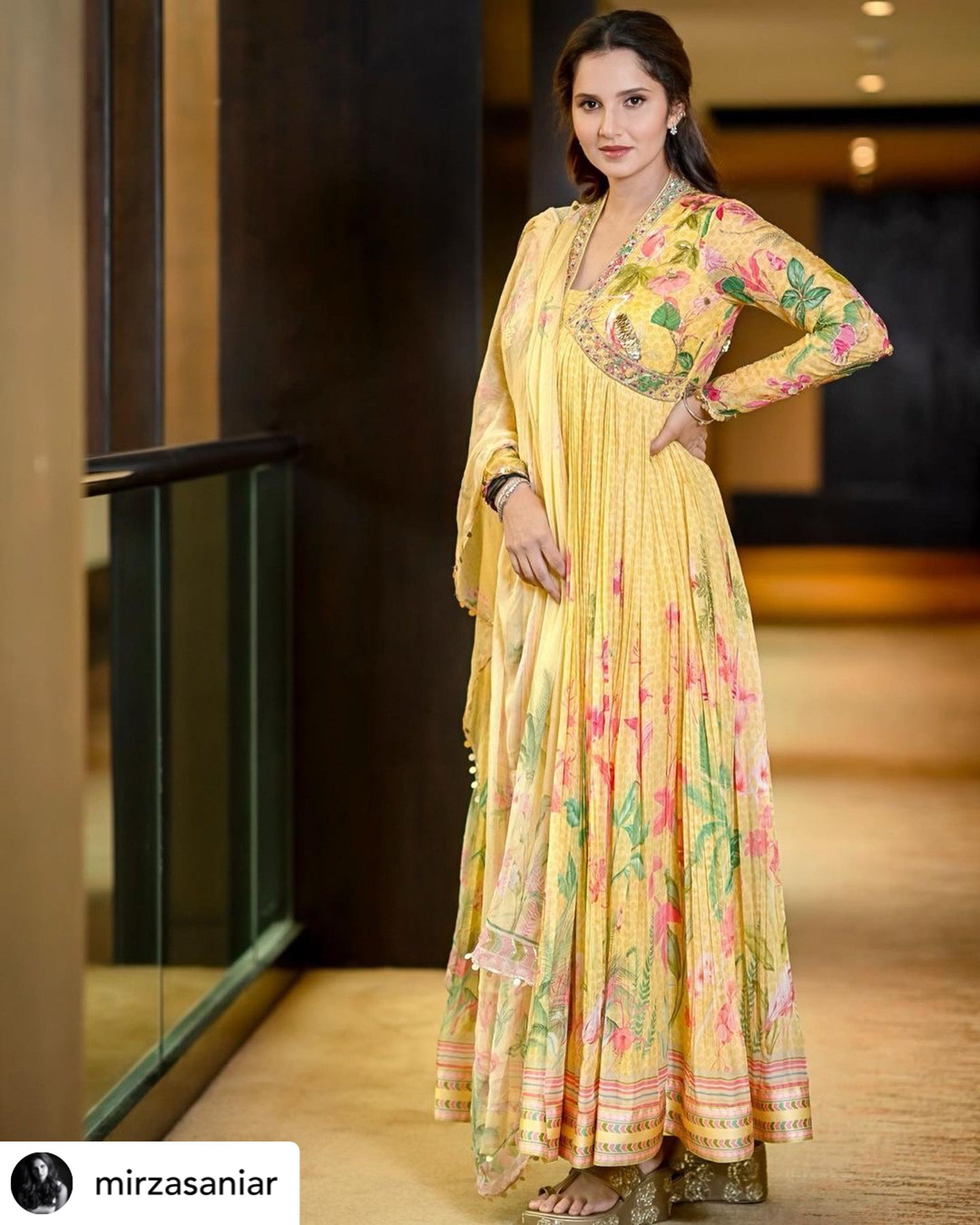 Mahi Dress - Yellow | Sania Mirza