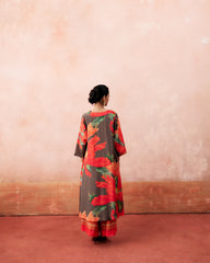 Sisna Kurtha Set- Charcoal Brown