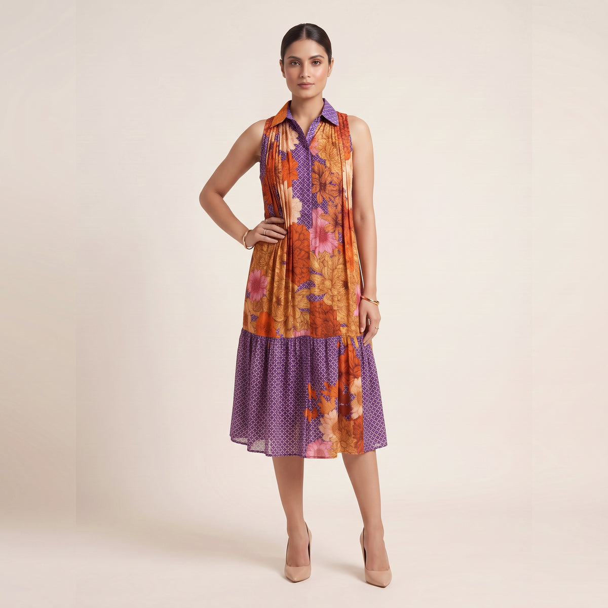 Ayla Floral Dress-Blue