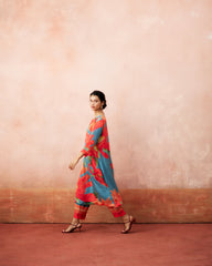 Suvi Kurtha Set- Bluish Grey