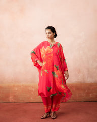 Tahira Kurtha Set- Peony Pink