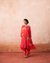 Tahira Kurtha Set- Peony Pink