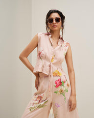 Taral Co Ord Set- Pale Beige