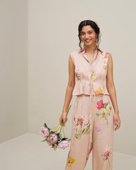 Taral Co Ord Set- Pale Beige