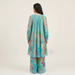 Olivia Kurtha Set-Sea Green