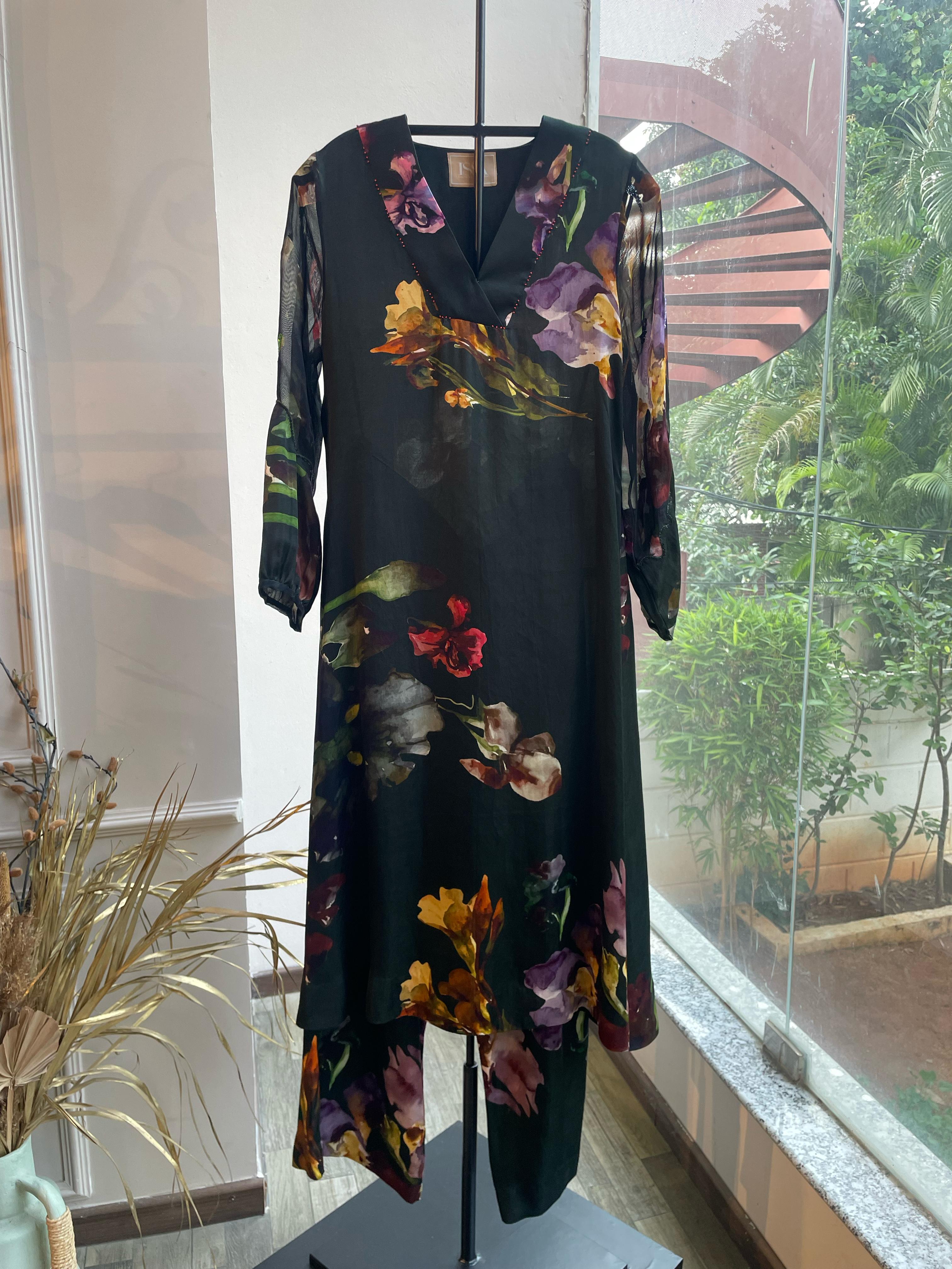 Evie Kurtha set with dupatta – Bottle green