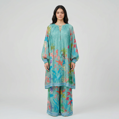 Olivia Kurtha Set-Sea Green