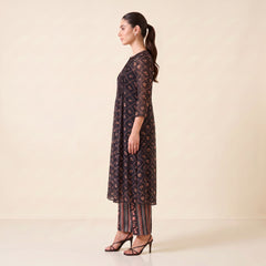 Ira Black Floral Kurtha Set