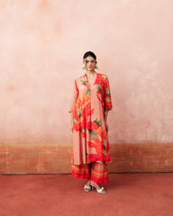 Yuki Kurtha Set- Peach