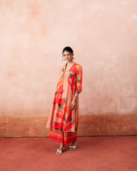 Yuki Kurtha Set- Peach