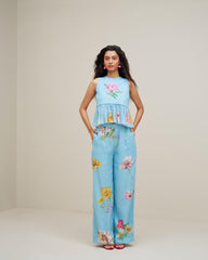 Yura Co Ord Set- Ice Blue