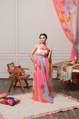 Abha drape dress - Pink