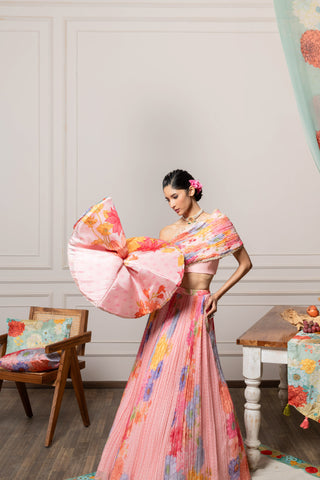 DS - Avya Lehenga Set - Pink