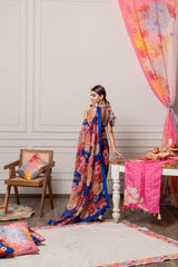 Roop Saree with Blouse - Blue