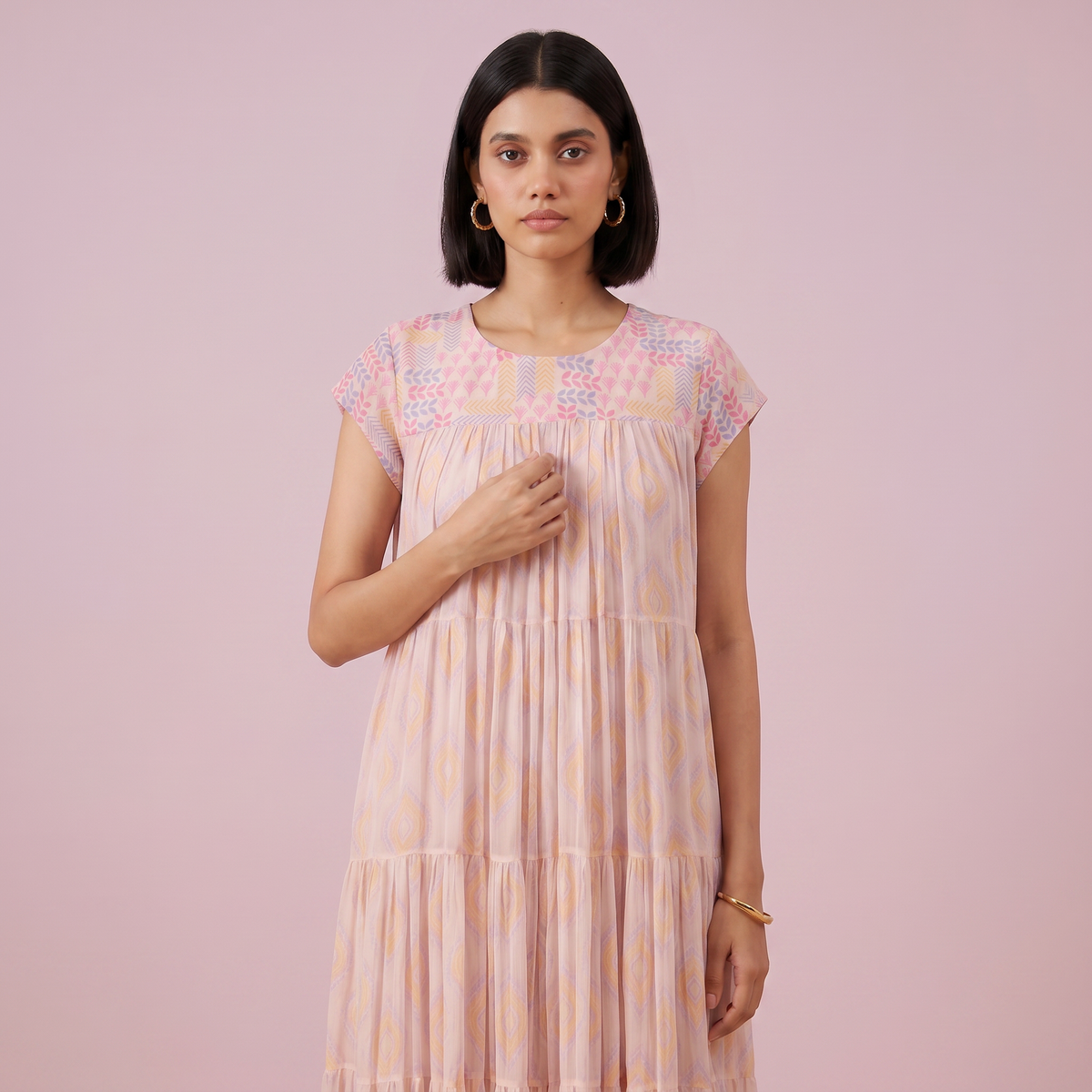 Navira Short Dress-Blue