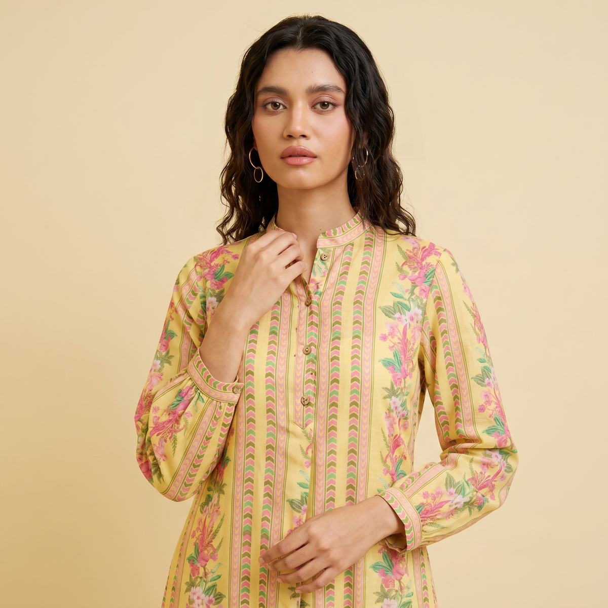 Vibha Kurtha Set-Yellow